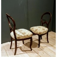 Para krzeseł salonowych w stylu Ludwik Filip